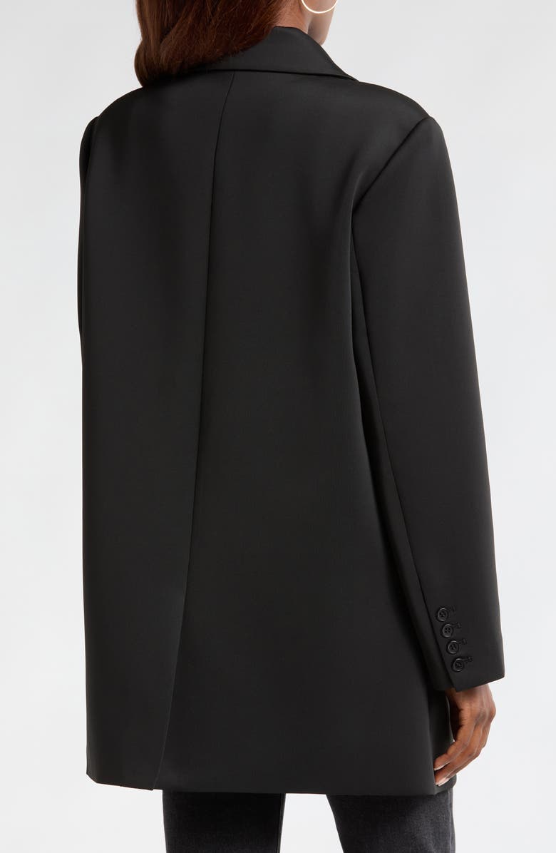 Good American Sculpting Double Breasted Coat, Alternate, color, Black001