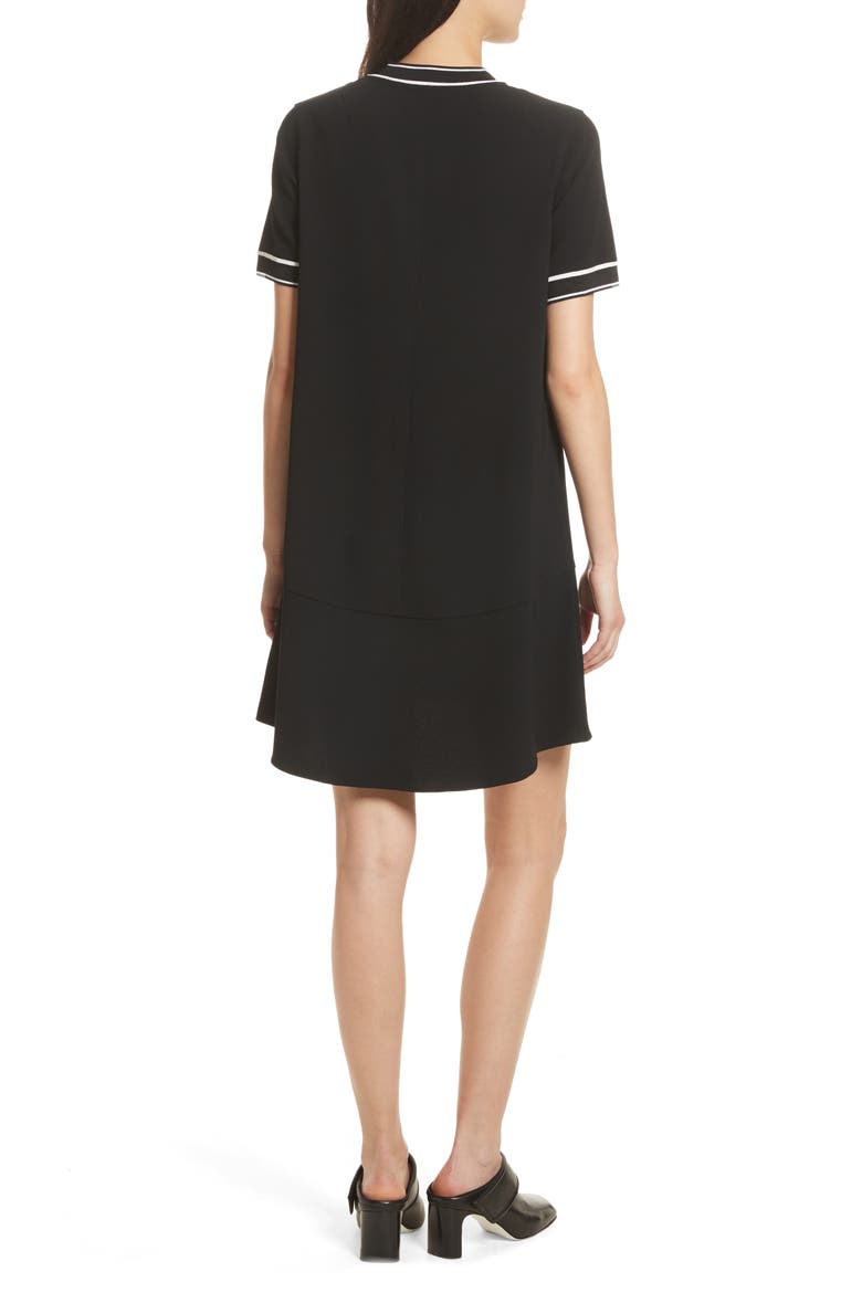 Thatch Crepe Shift Dress, Alternate, color, BLK