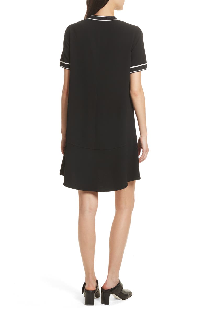 rag & bone Thatch Crepe Shift Dress, Alternate, color, Blk