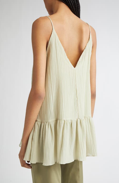 Bite Studios Lily Parchment Textured Organic Cotton & Organic Silk Peplum Top