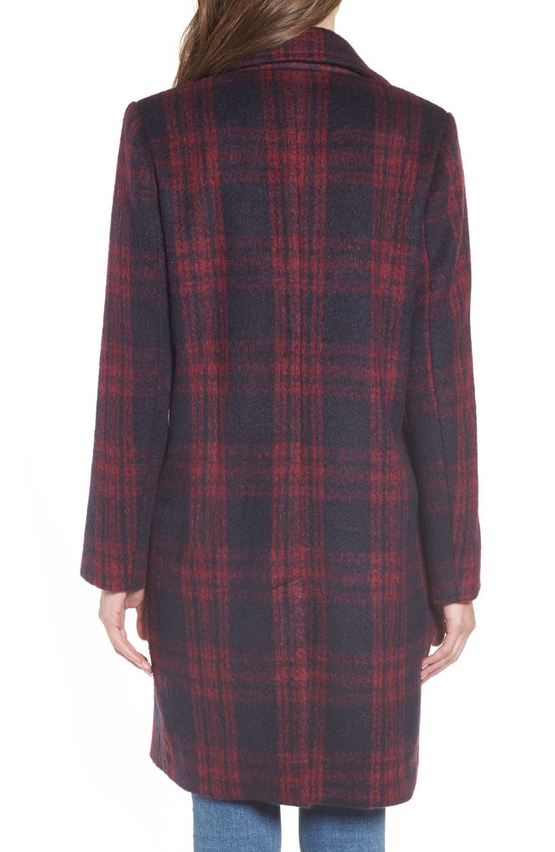 cupcakes and cashmere Brushed Plaid Coat, Alternate, color, 