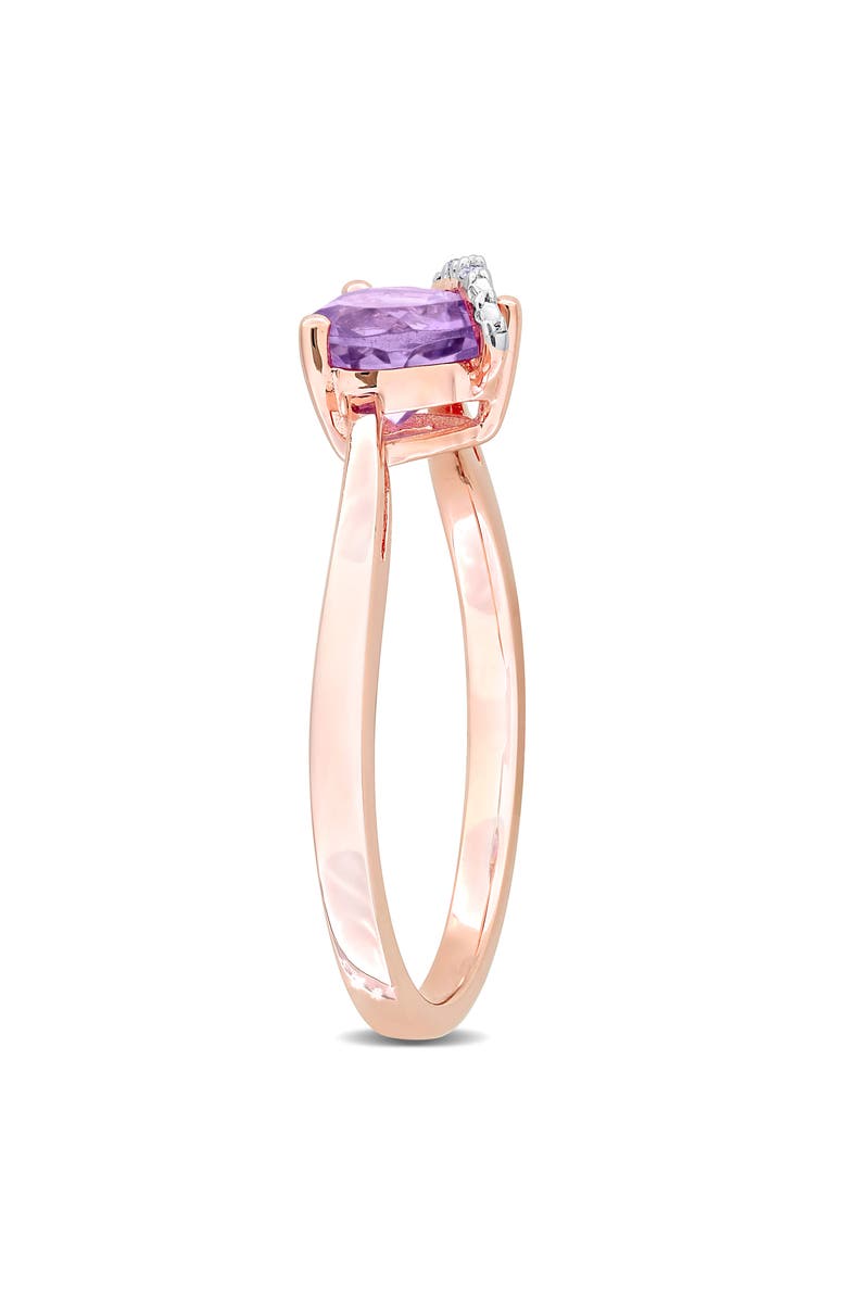 DELMAR Heart Amethyst & Diamond Ring - 0.009ct., Alternate, color, Purple