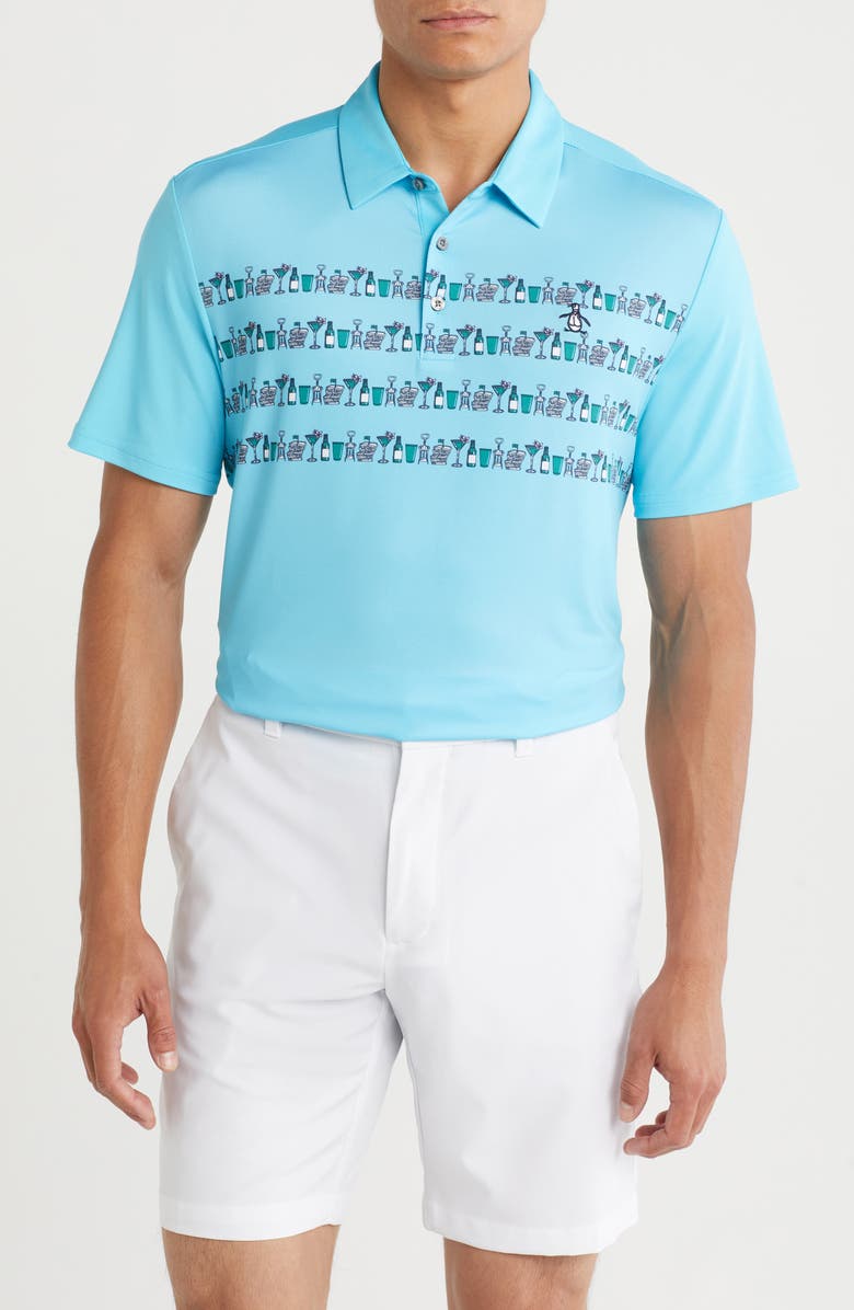Original Penguin Cocktail Polo, Main, color, Aquarius