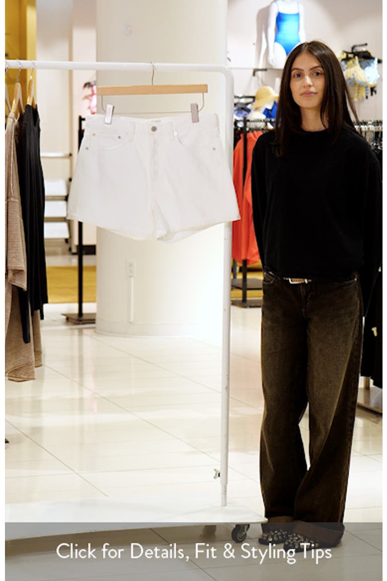 Parker High Waist Relaxed Long Denim Shorts video
