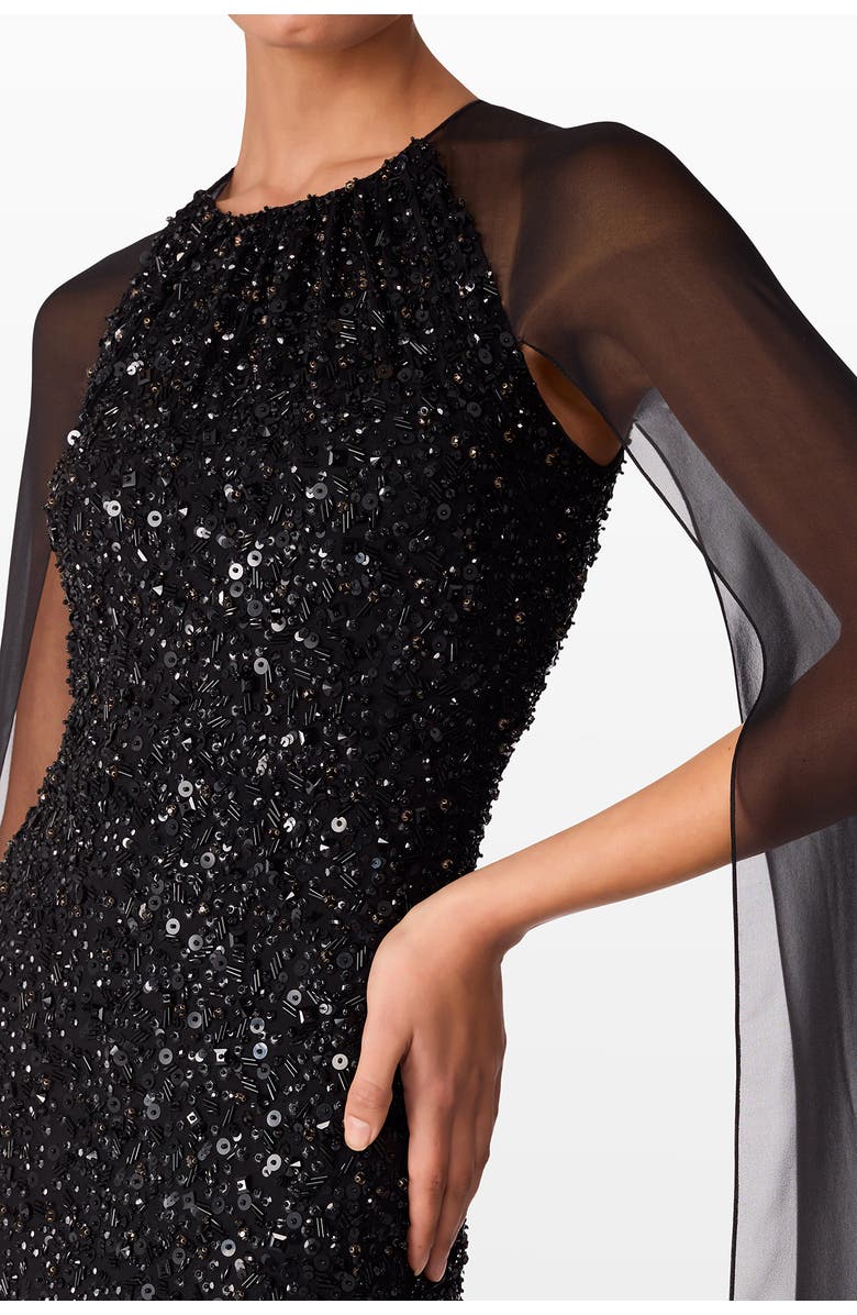 Jenny Packham Elite Maxi Dress, Alternate, color, Liquorice