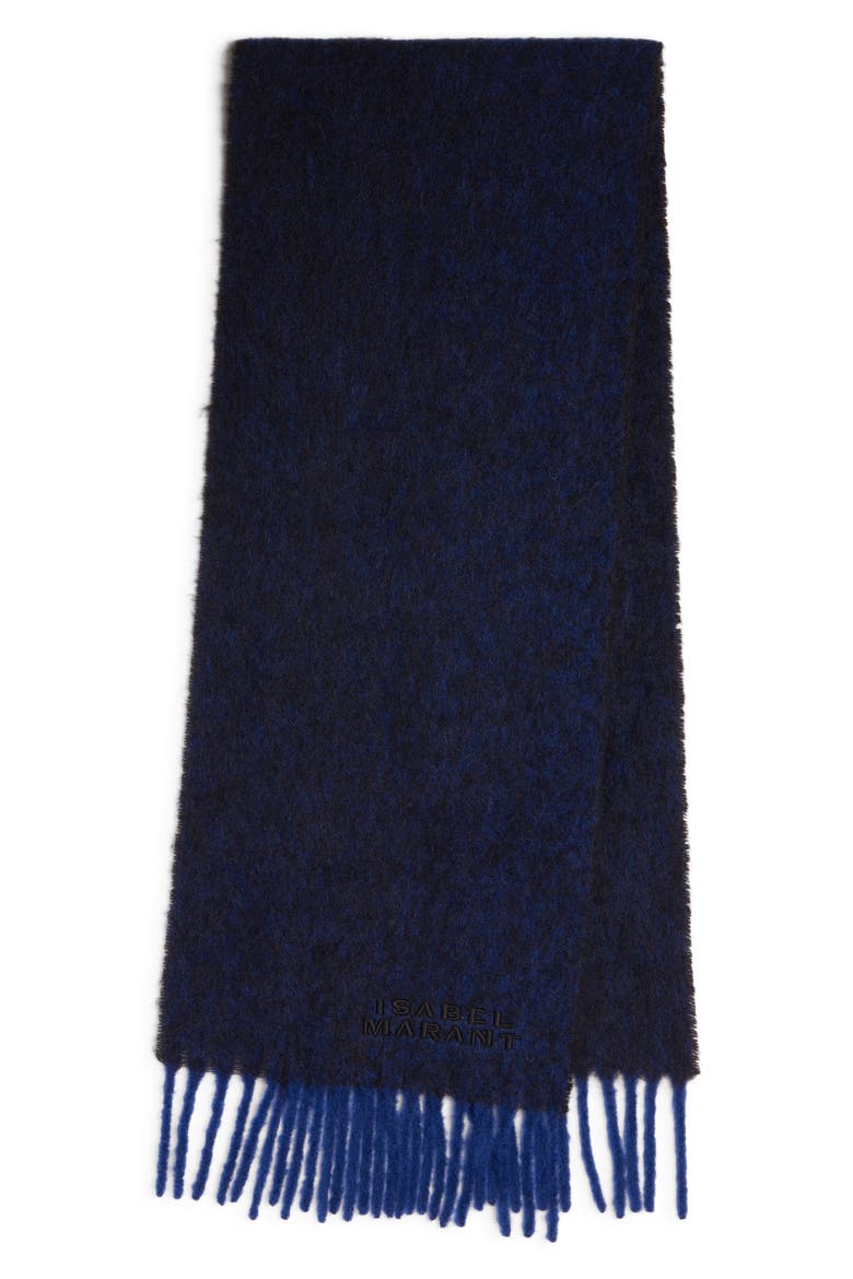 Firny Alpaca Blned Fringe Scarf, Main, color, DEEP RED 70DD