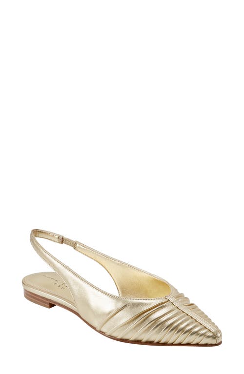 Marc Fisher Ltd Dalatee Slingback Pointed Toe Flat In Gold