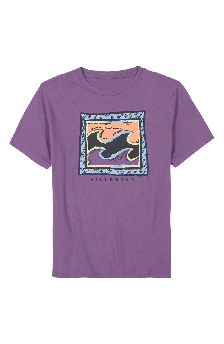 Billabong Kids' Crayon Wave Cotton Graphic T-Shirt, Main, color, 