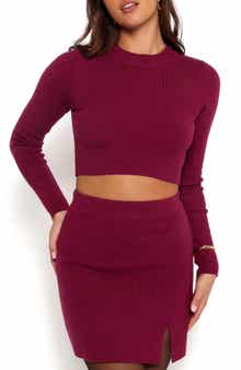 Petal & Pup Vara Long Sleeve Crop Sweater & Miniskirt Set