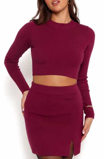 Petal & Pup Vara Long Sleeve Crop Sweater & Miniskirt Set