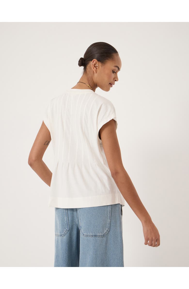 Hush Ellery Pleat Release T-Shirt, Alternate, color, Ecru White