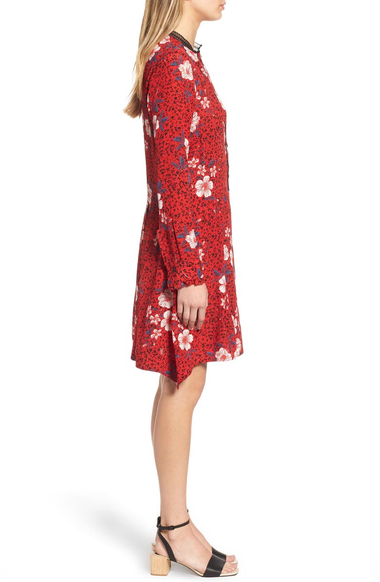 Zadig & Voltaire Ruti Pensee Double Floral Silk Dress, Alternate, color, 