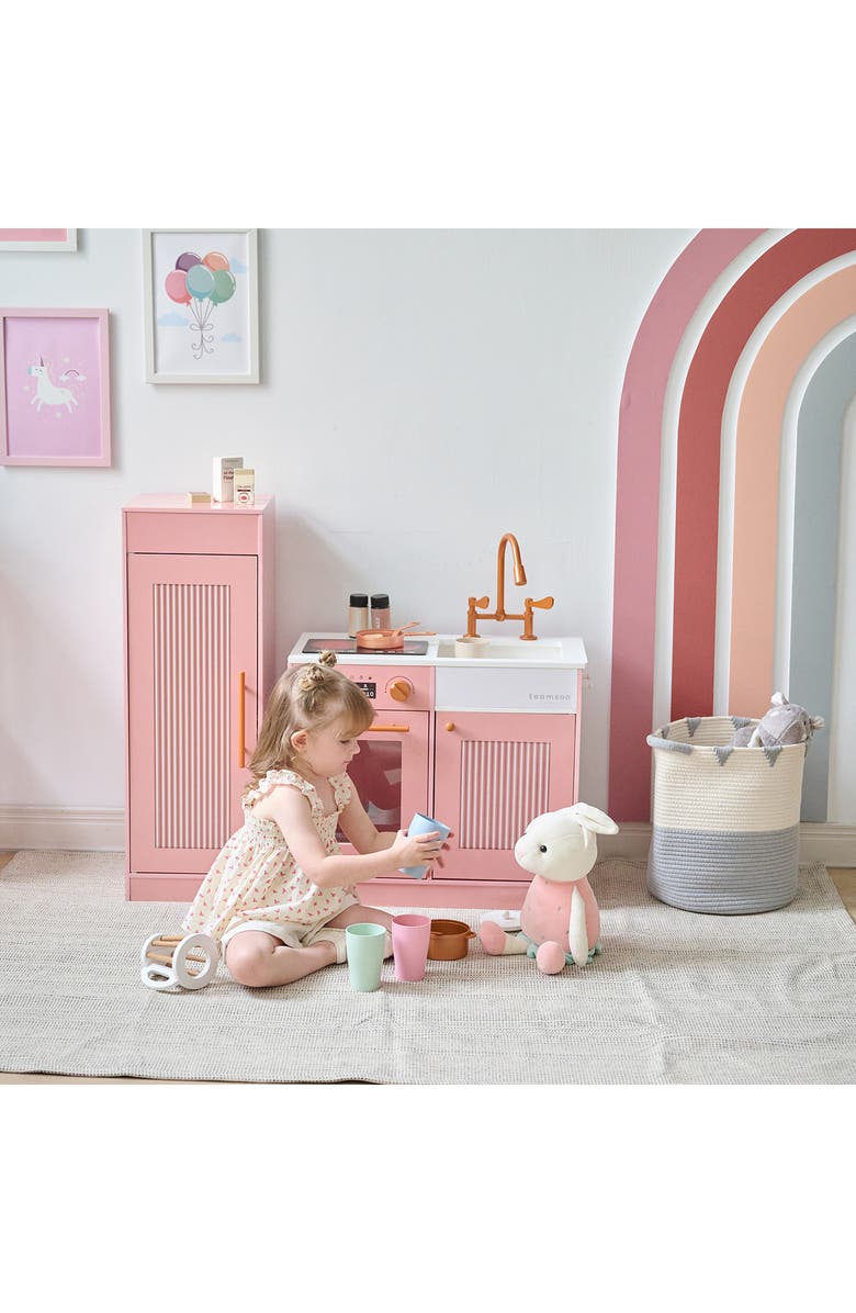 Teamson Kids Little Chef Chester Play Kitchen & Accessories, Alternate, color, Peach