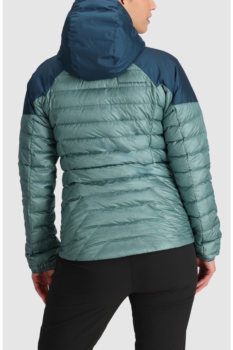 Helium 800 Fill Power Down Hooded Jacket, Alternate, color, NEPTUNE/ HARBOR