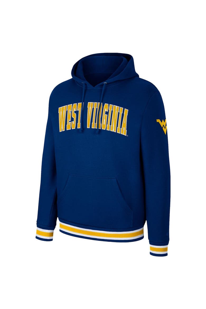 Men's Colosseum Navy West Virginia Mountaineers Varsity Arch Pullover Hoodie, Alternate, color, Navy