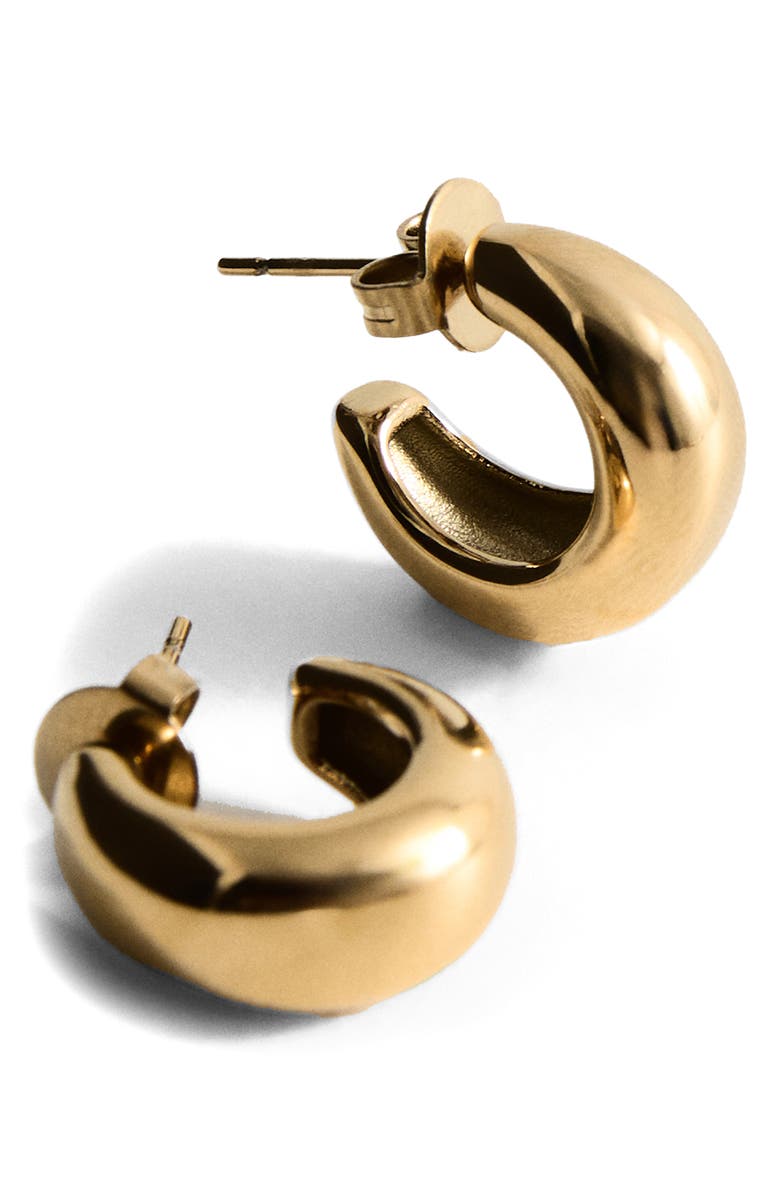 MANGO Volume Hoop Earrings, Main, color, Gold