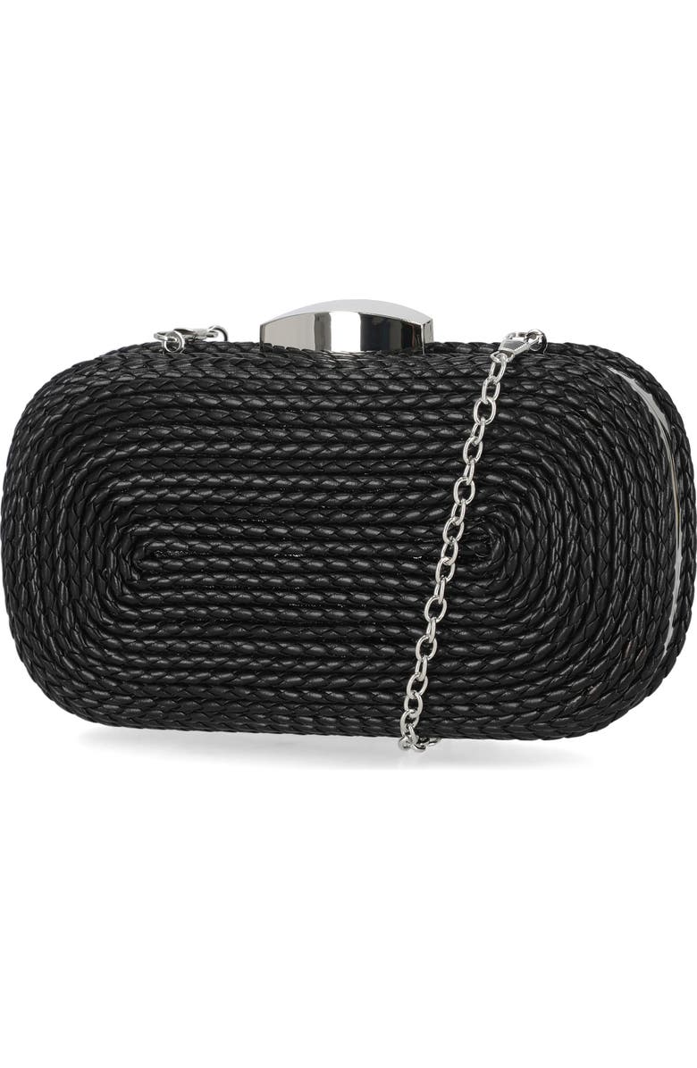 Jessica McClintock Twisted Rope Miniaudere, Alternate, color, Black