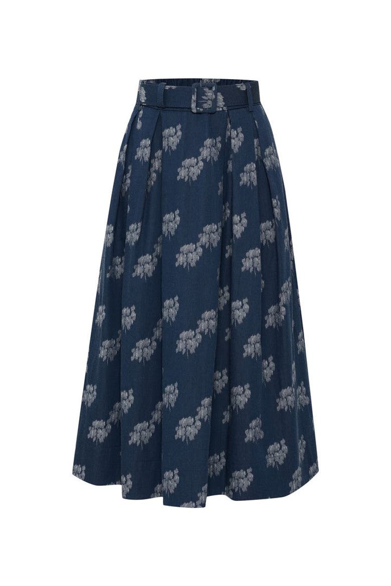 Thea Skirt, Alternate, color, INDIGO