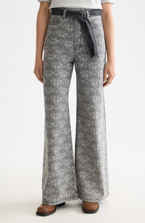 Scotch & Soda The Wave Wide Leg Jeans In Gray