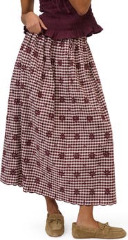 Nobody's Child Naples Cotton Blend Midi Skirt