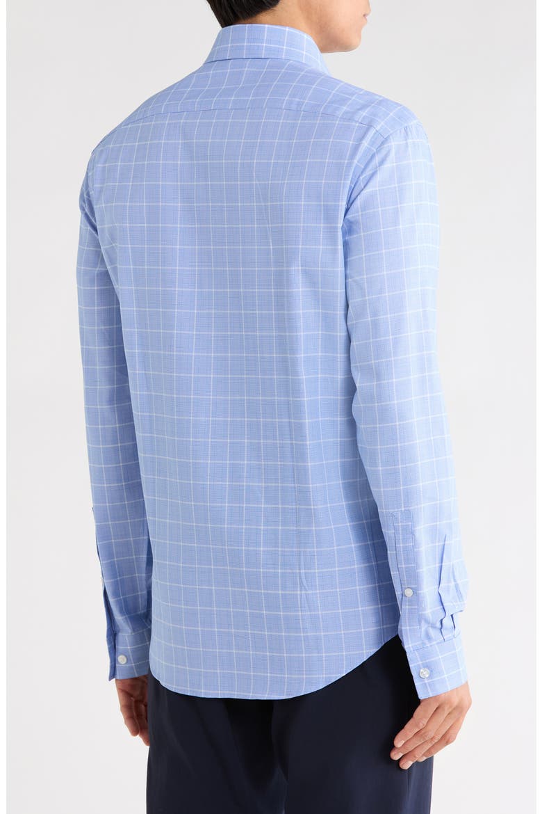 Printed Cotton Slim Fit Dress Shirt, Alternate, color, ALL BLUE