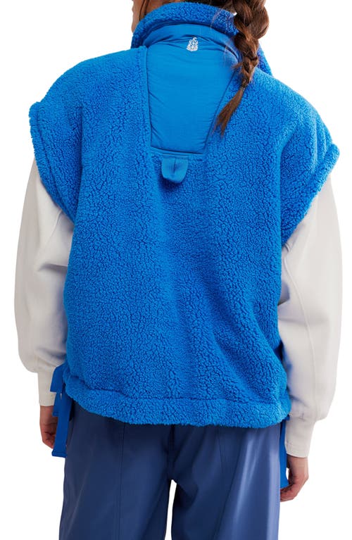 Free People Scout It Out Fleece Vest In Blue