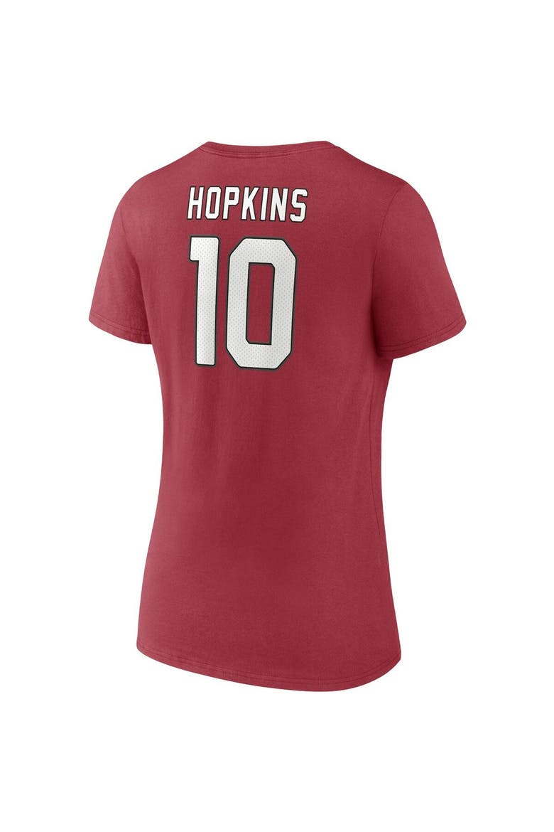 Women's Fanatics Branded DeAndre Hopkins Cardinal Arizona Cardinals Player Icon Name & Number V-Neck T-Shirt, Alternate, color, Cardinal