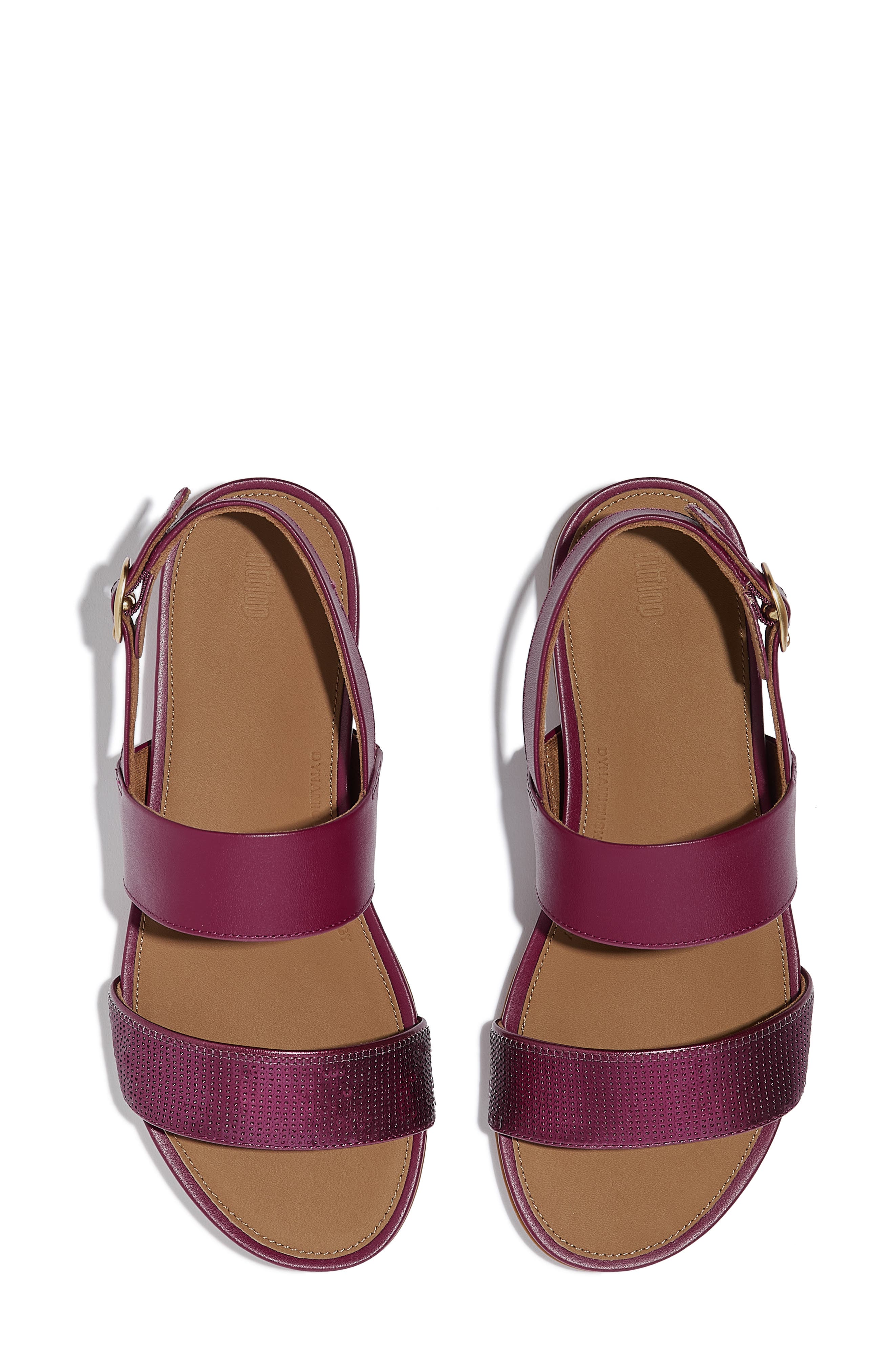 FitFlop Gracie Sequins Slingback Sandal, Alternate, color, Ruby