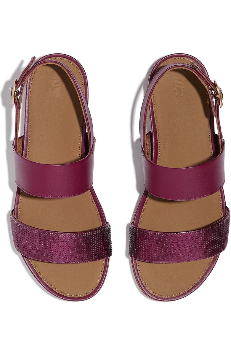 FitFlop Gracie Sequins Slingback Sandal, Alternate, color, Ruby