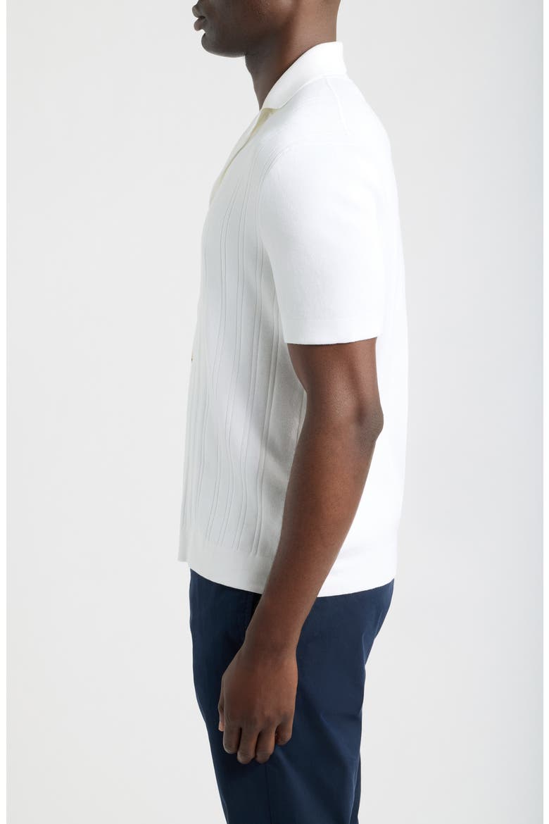 C-Neri Button Front Short Sleeve Shirt, Alternate, color, WHITE