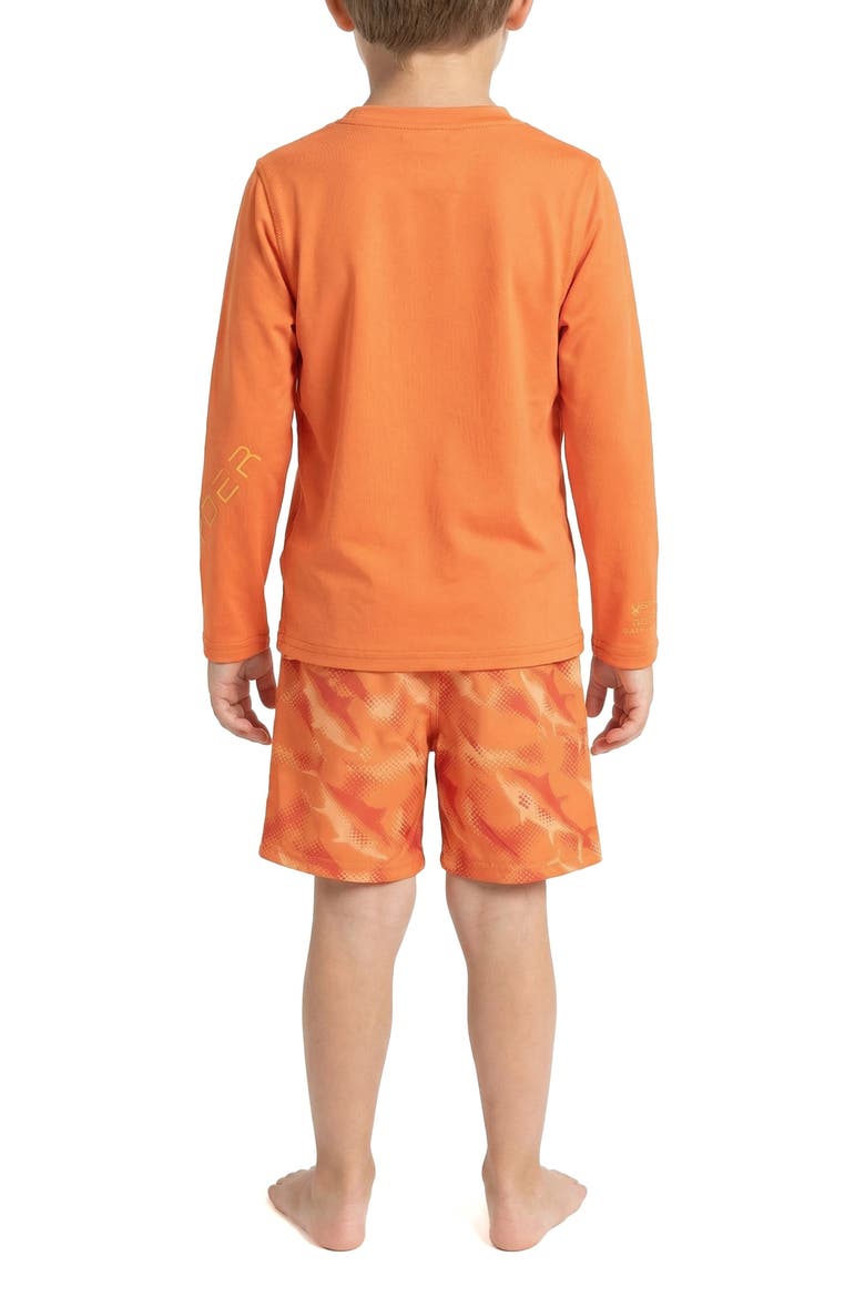 Kids' Rashguard Top & Swim Trunks Set, Alternate, color, TIGRE