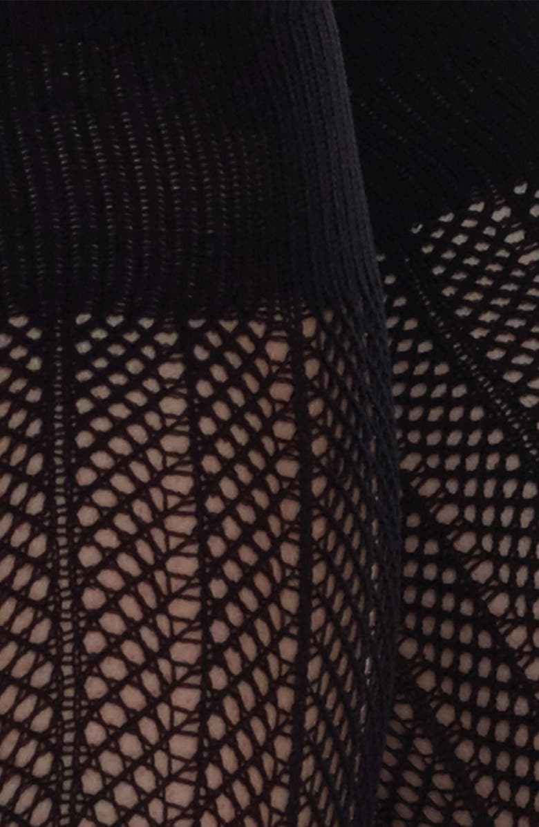 Swedish Stockings Astrid & Doris Knee High Fishnet Socks, Alternate, color, Black
