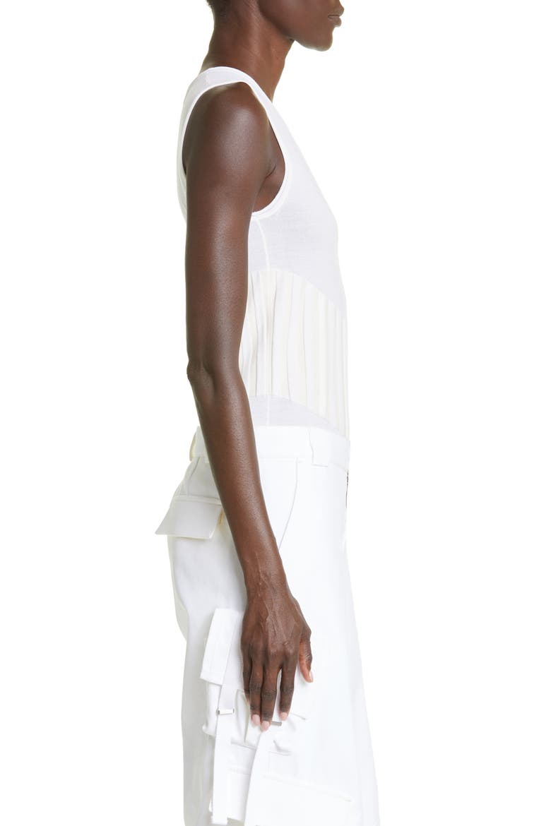 Two-Tone Merino Wool Blend Tank, Alternate, color, WHITE/ CREAM