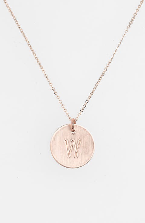 14k-Gold Fill Initial Disc Necklace