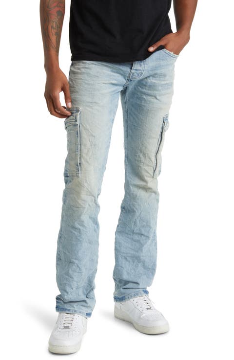 Worn Bootcut Cargo Jeans