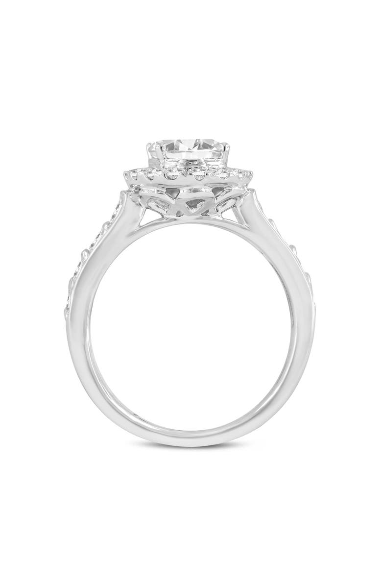 LuvMyJewelry Lucia 14K White Gold Oval Lab Grown Diamond Halo Engagement Ring - 2.3 Ct, Alternate, color, 14K White Gold
