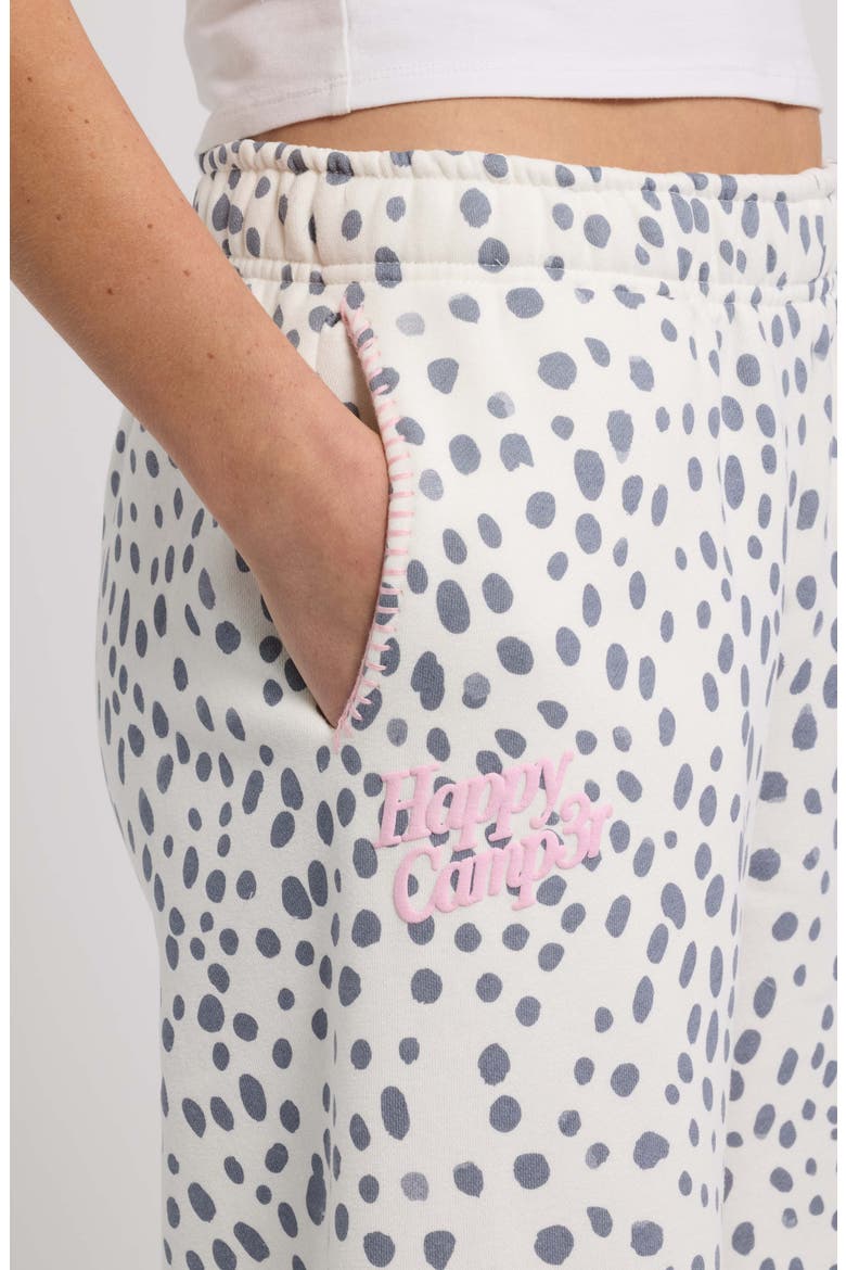 Dalmatian Darling Wide Leg Sweatpants, Alternate, color, OFF WHITE