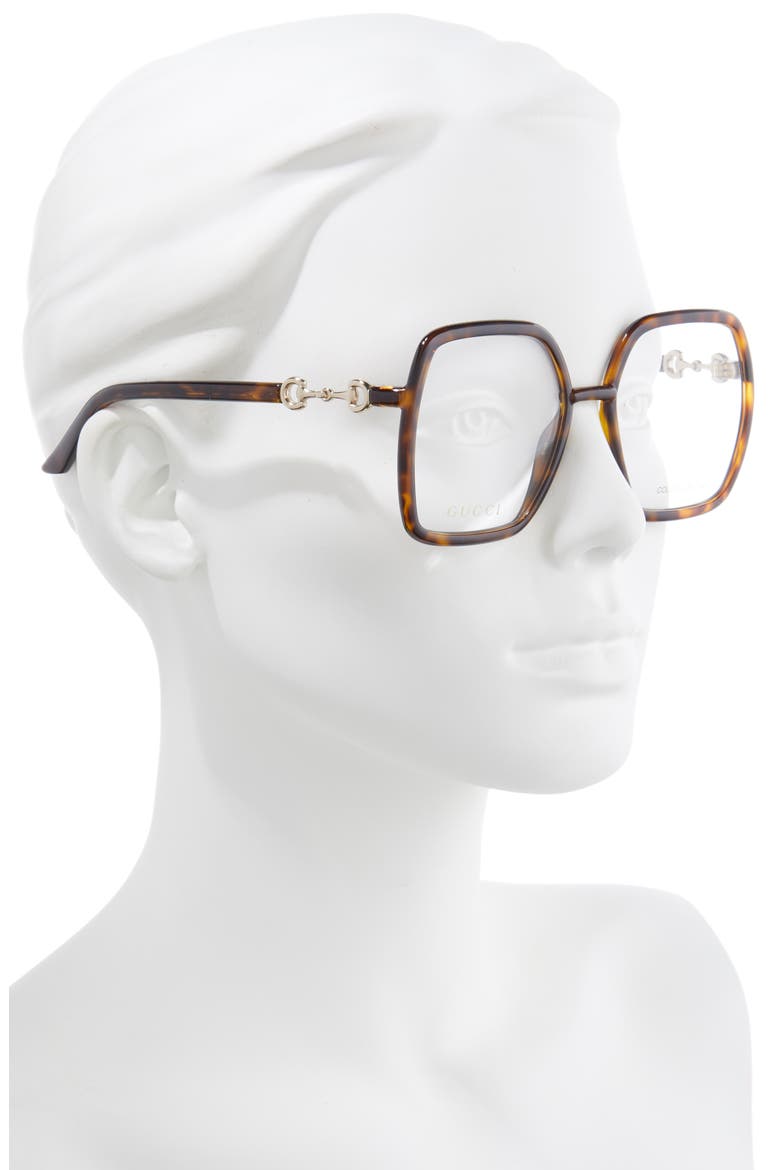 55mm Geometric Optical Glasses, Alternate, color, HAVANA