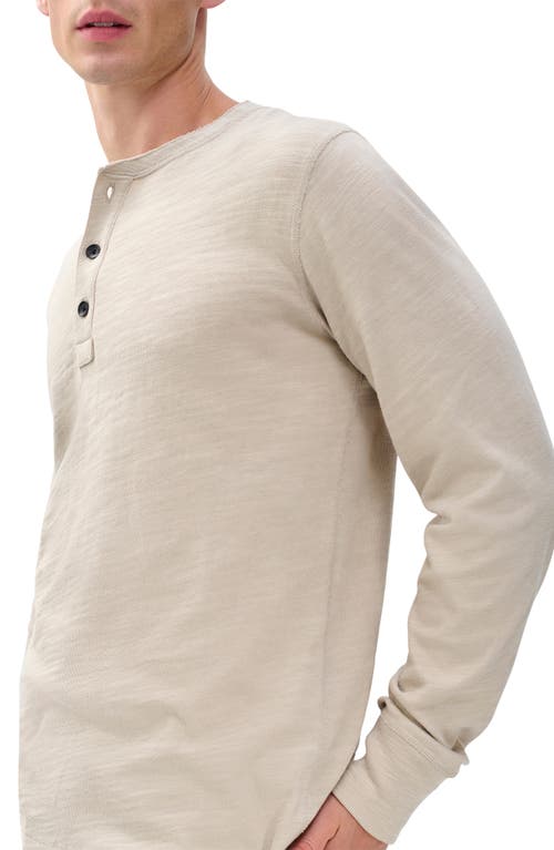 Rag & Bone Classic Flame Slub Cotton Henley In Neutral