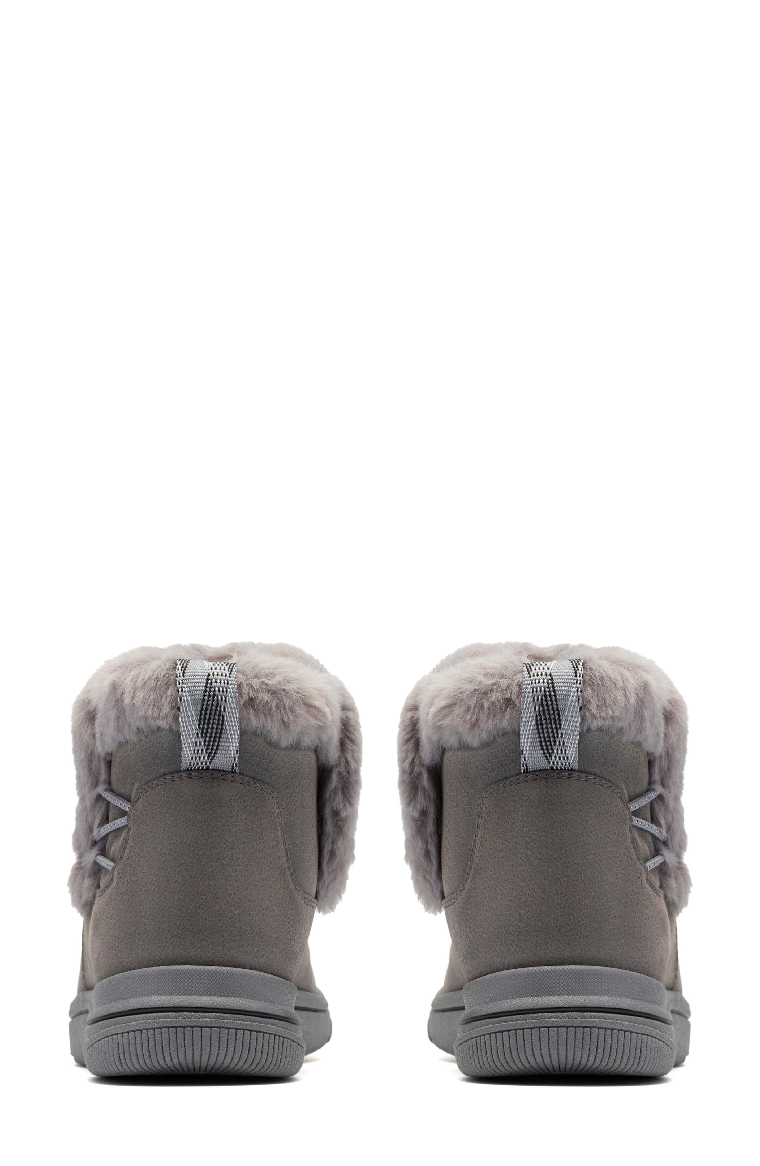 Breeze Faux Fur Lined Bootie, Alternate, color, DARK GREY COMBI