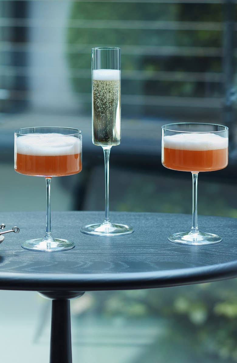 LSA Otis Set of 2 Champagne/Cocktail Glasses, Alternate, color, Clear