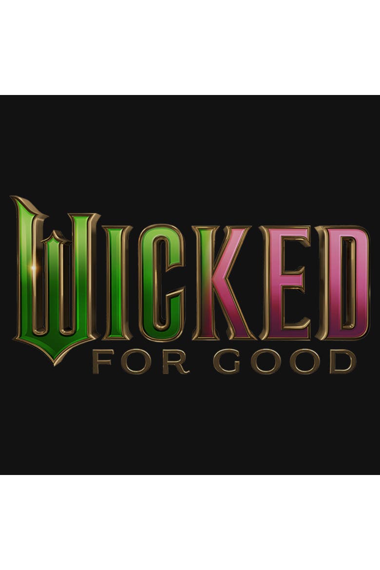 Girls Wicked For Good Official Tonal Logo T Shirt, Alternate, color, Black