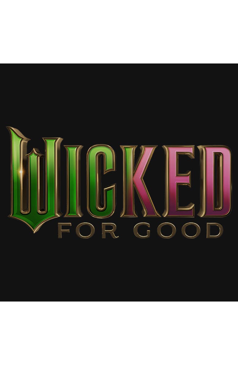 Wicked: For Good Girl's Wicked For Good Official Tonal Logo  Graphic T-Shirt, Alternate, color, Black