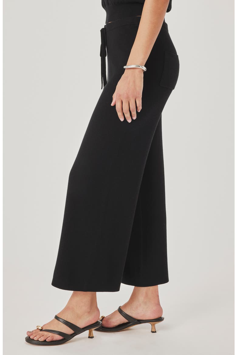 Christa Crop Sweater Pants, Alternate, color, BLACK
