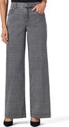 Wit & Wisdom Sam Plaid High Waist Wide Leg Jeans