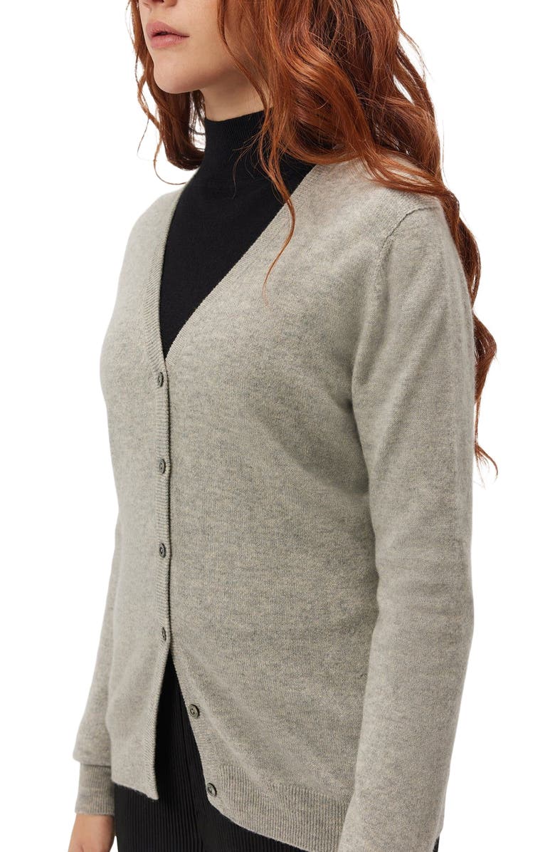 Gobi Cashmere Essential Cashmere V-Neck Cardigan, Alternate, color, Dawn Blue