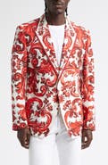 Dolce&Gabbana Majolica Print Cotton & Silk Jacquard Jacket