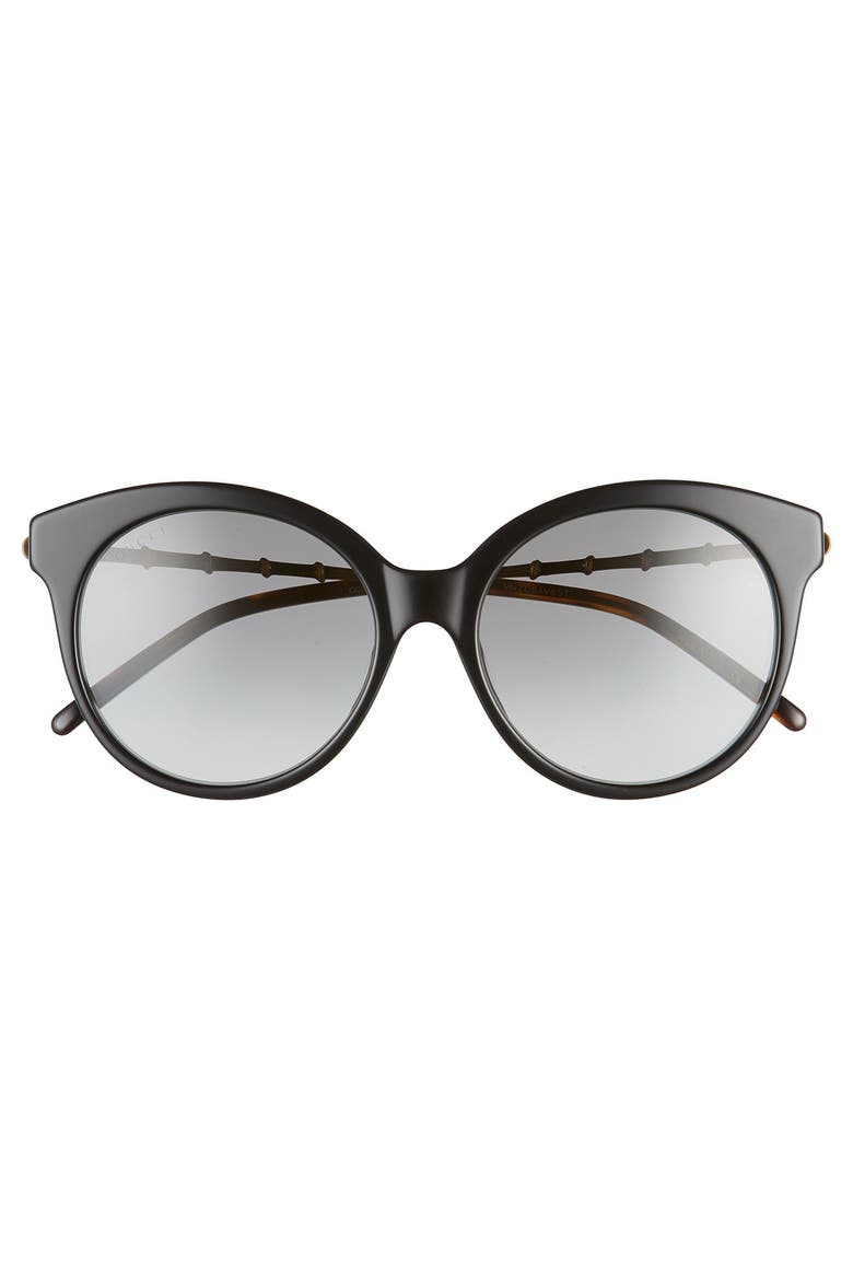 55mm Cat Eye Sunglasses, Alternate, color, BLACK