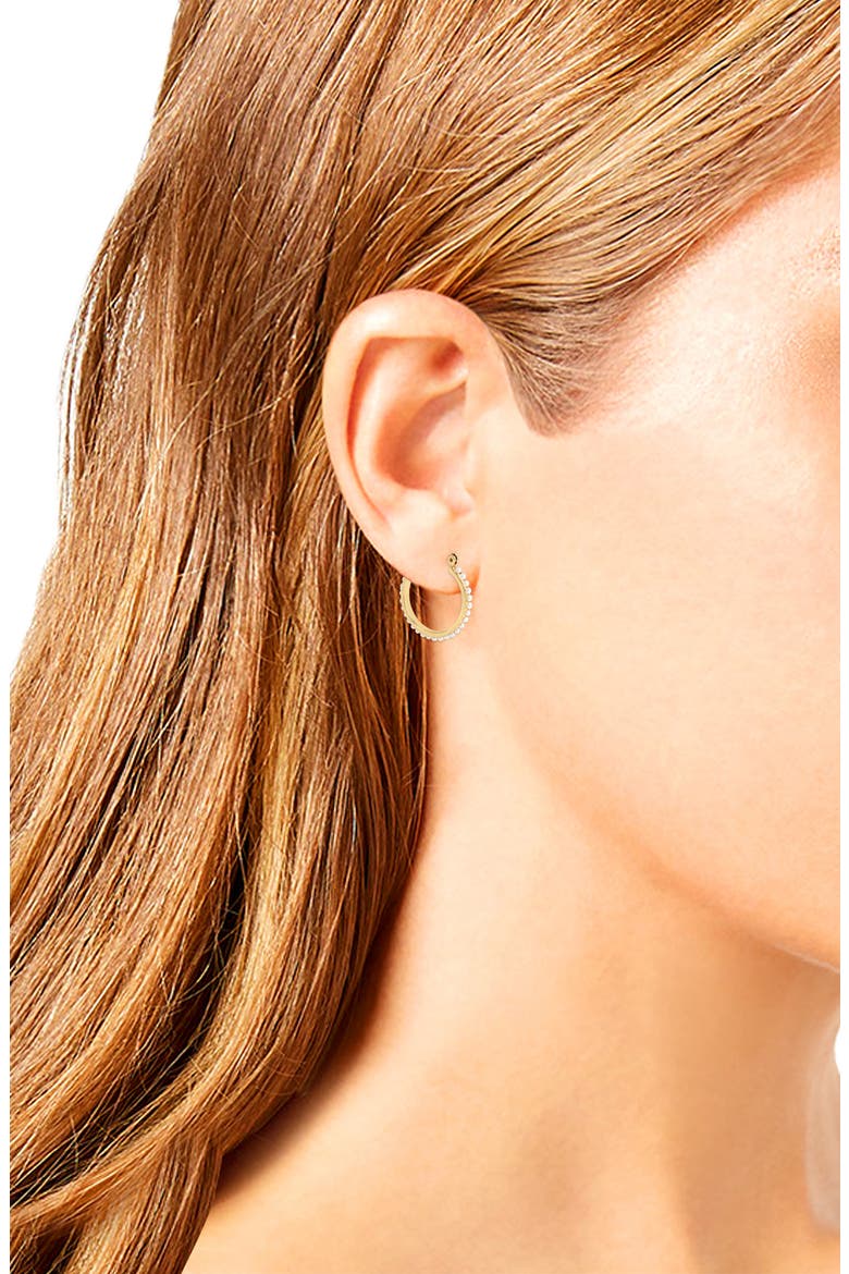 Imitation Pearl Hoop Earrings, Alternate, color, PEARL/ GOLD