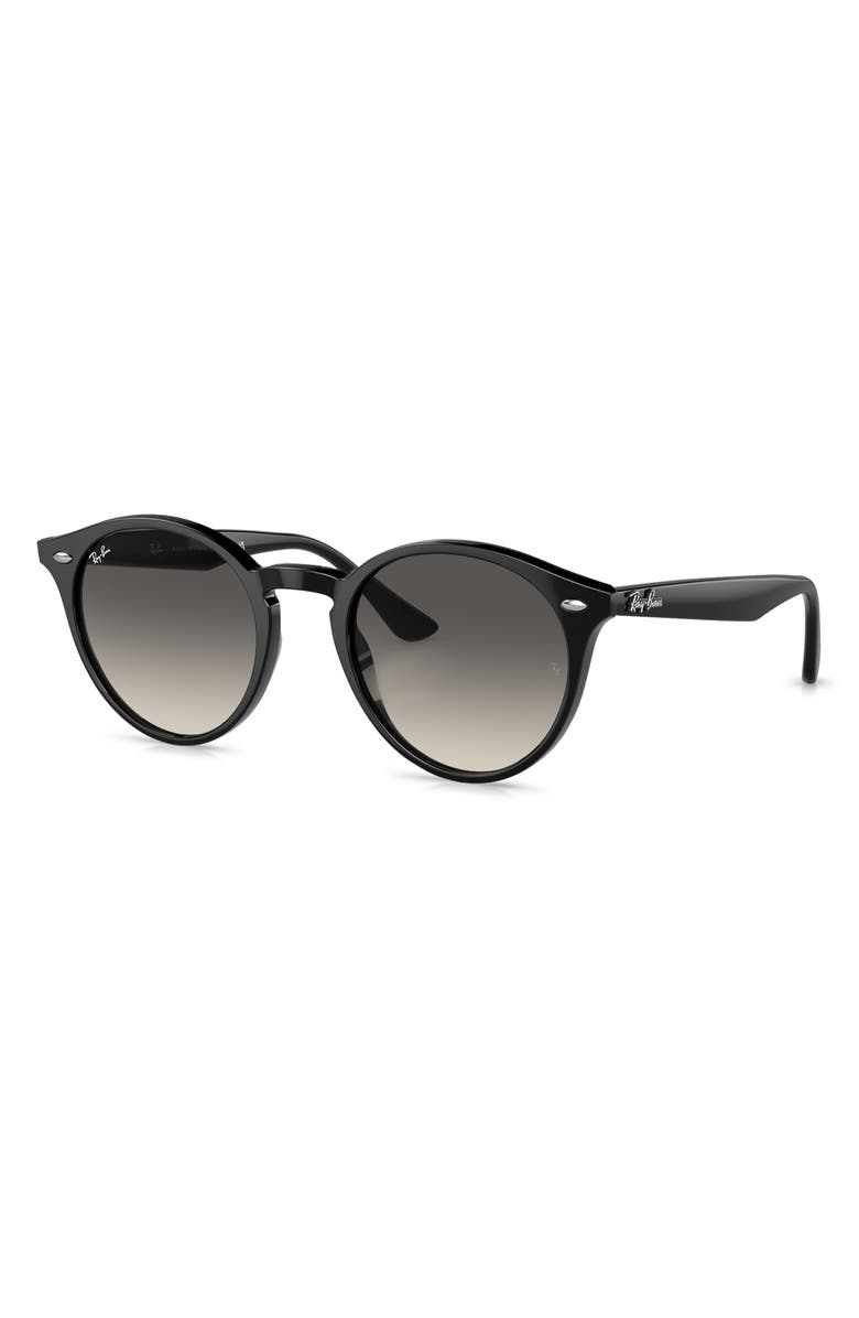 Ray-Ban Highstreet 51mm Round Sunglasses, Alternate, color, Black